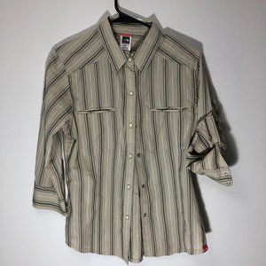 the north face pearl snap button down western shir